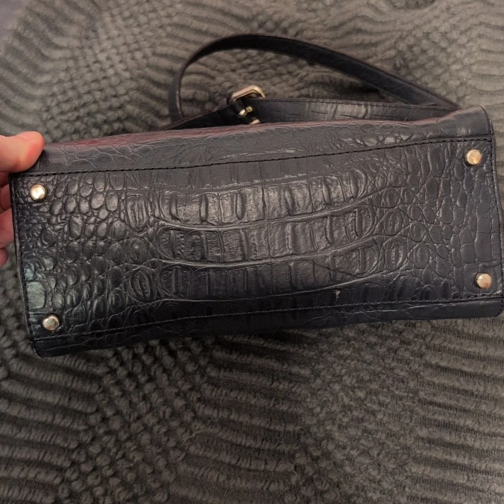 Kate Spade Orchard Valley Doris Black Crocodile Embossed‎ Women's Bag